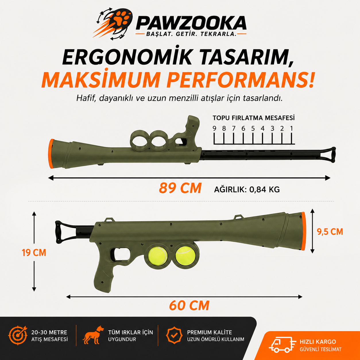 Pawzooka™ Profesyonel Top Fırlatıcı