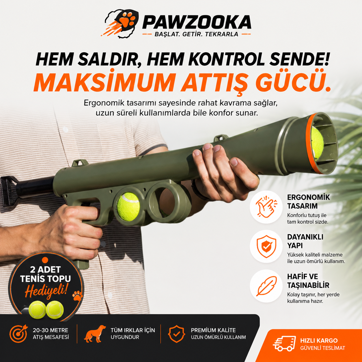 Pawzooka™ Profesyonel Top Fırlatıcı